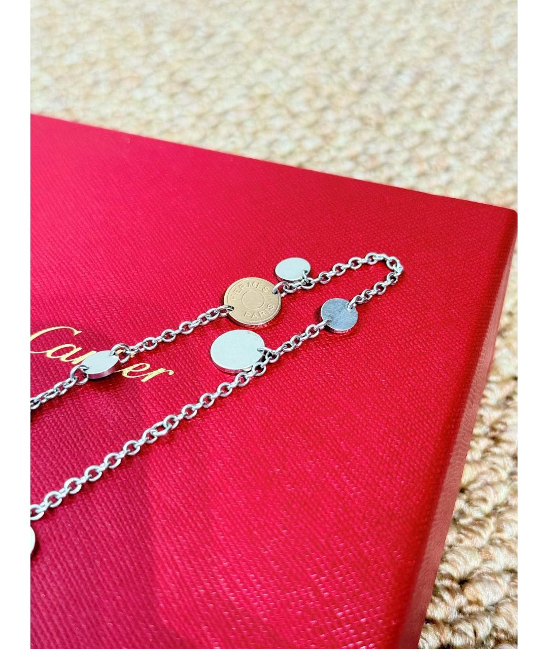 HERMES Серебрянный серебряный браслет, фото 6