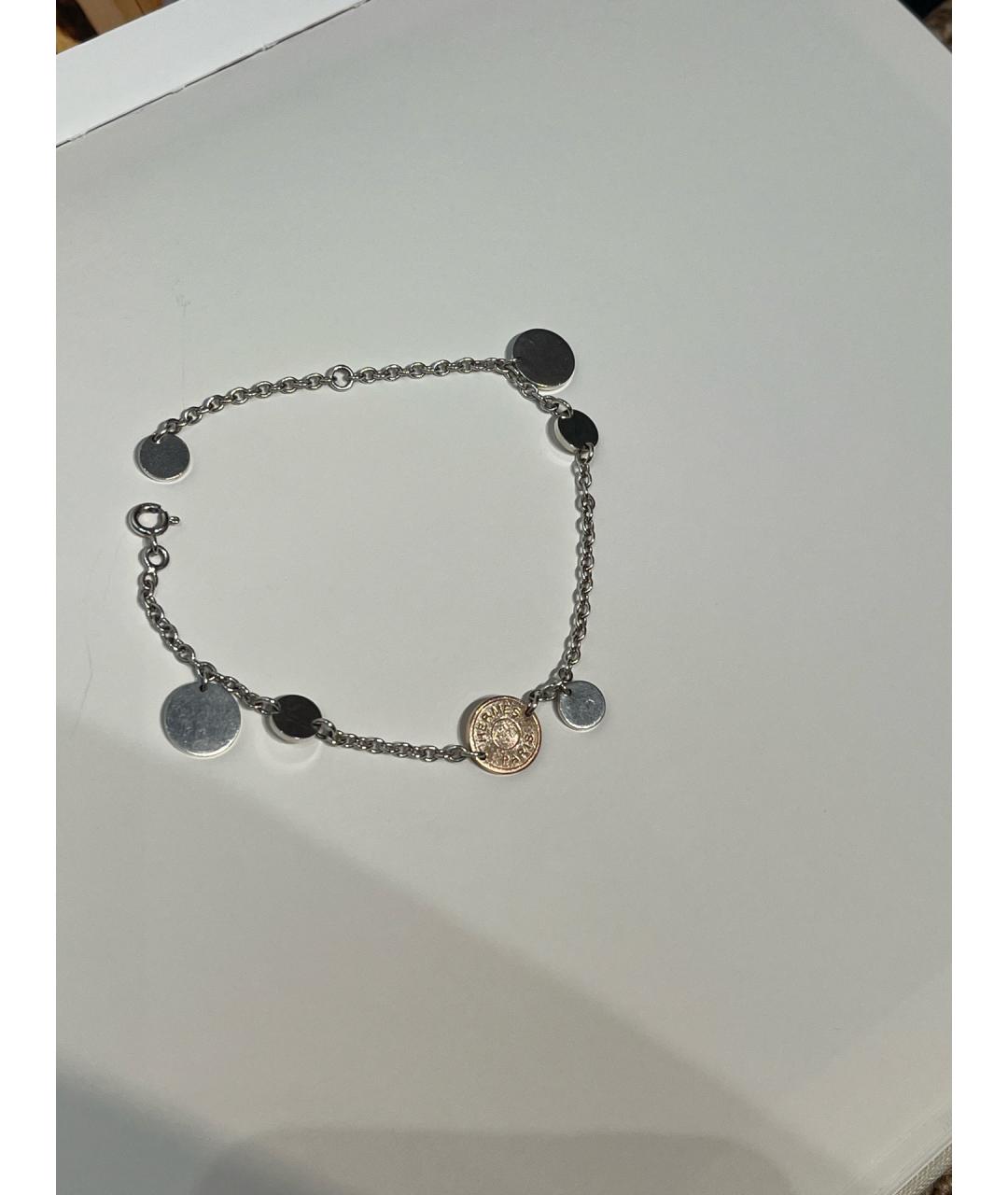 HERMES Серебрянный серебряный браслет, фото 9