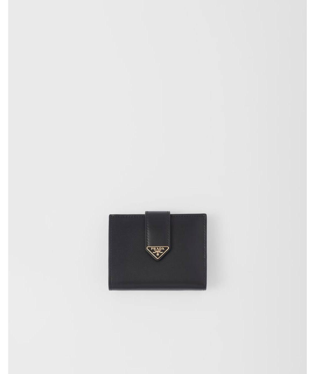 PRADA Черный кожаный кошелек, фото 4