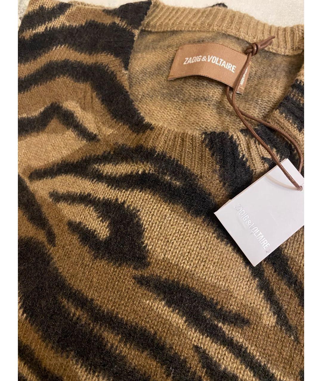 ZADIG & VOLTAIRE Коричневый кашемировый джемпер / свитер, фото 2