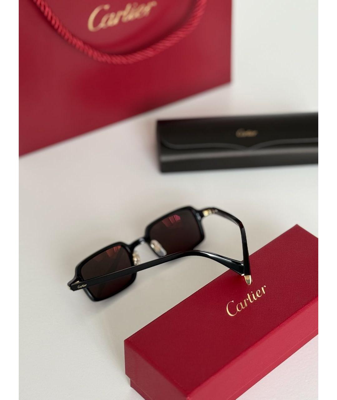 CARTIER Черные пластиковые солнцезащитные очки, фото 3