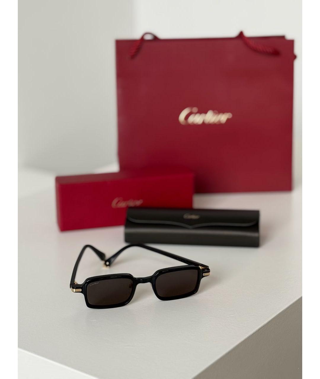 CARTIER Черные пластиковые солнцезащитные очки, фото 7