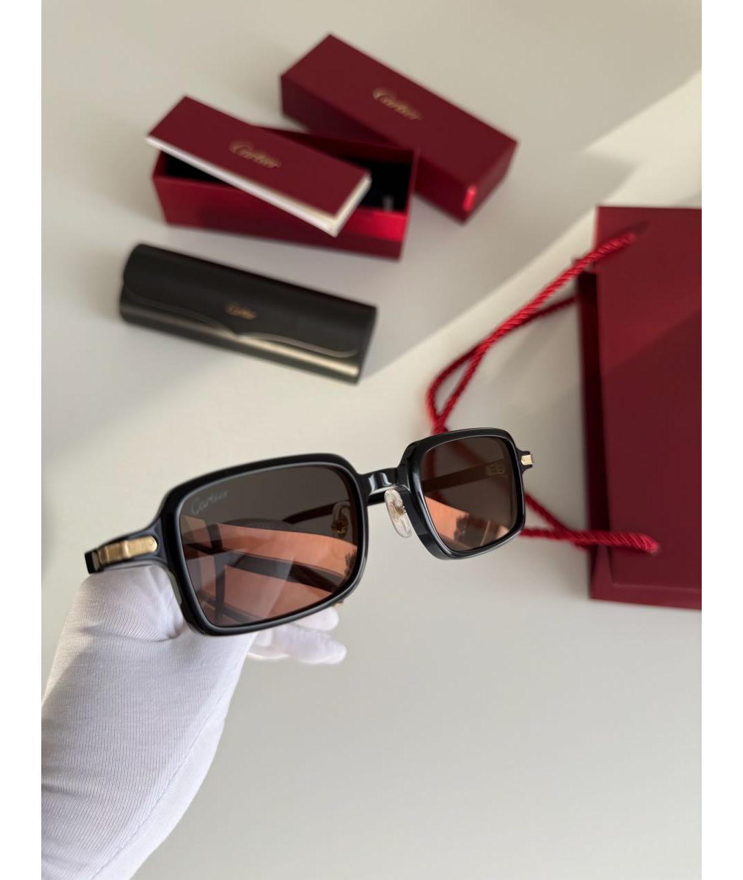 CARTIER Черные пластиковые солнцезащитные очки, фото 4