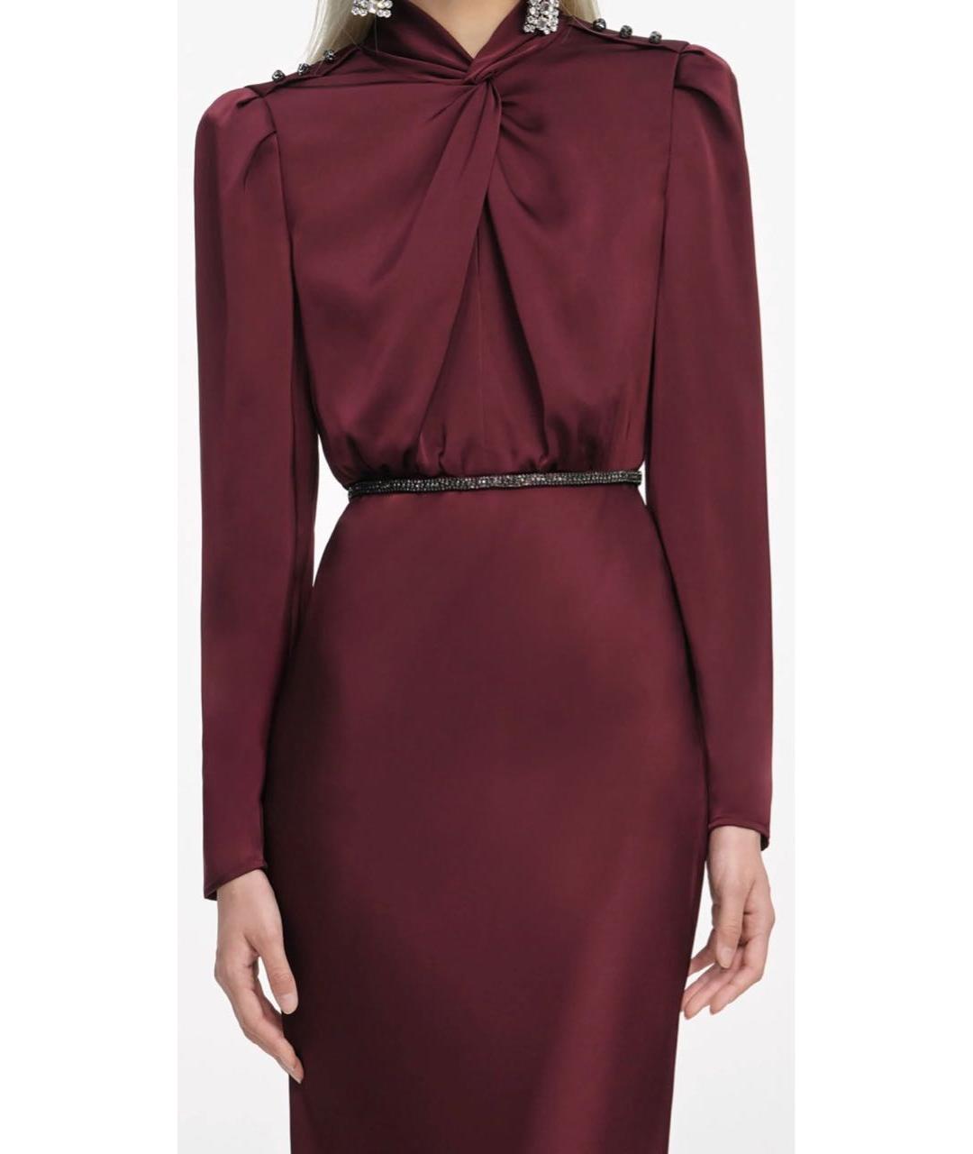SELF-PORTRAIT Бордовое полиэстеровое вечернее платье, фото 5