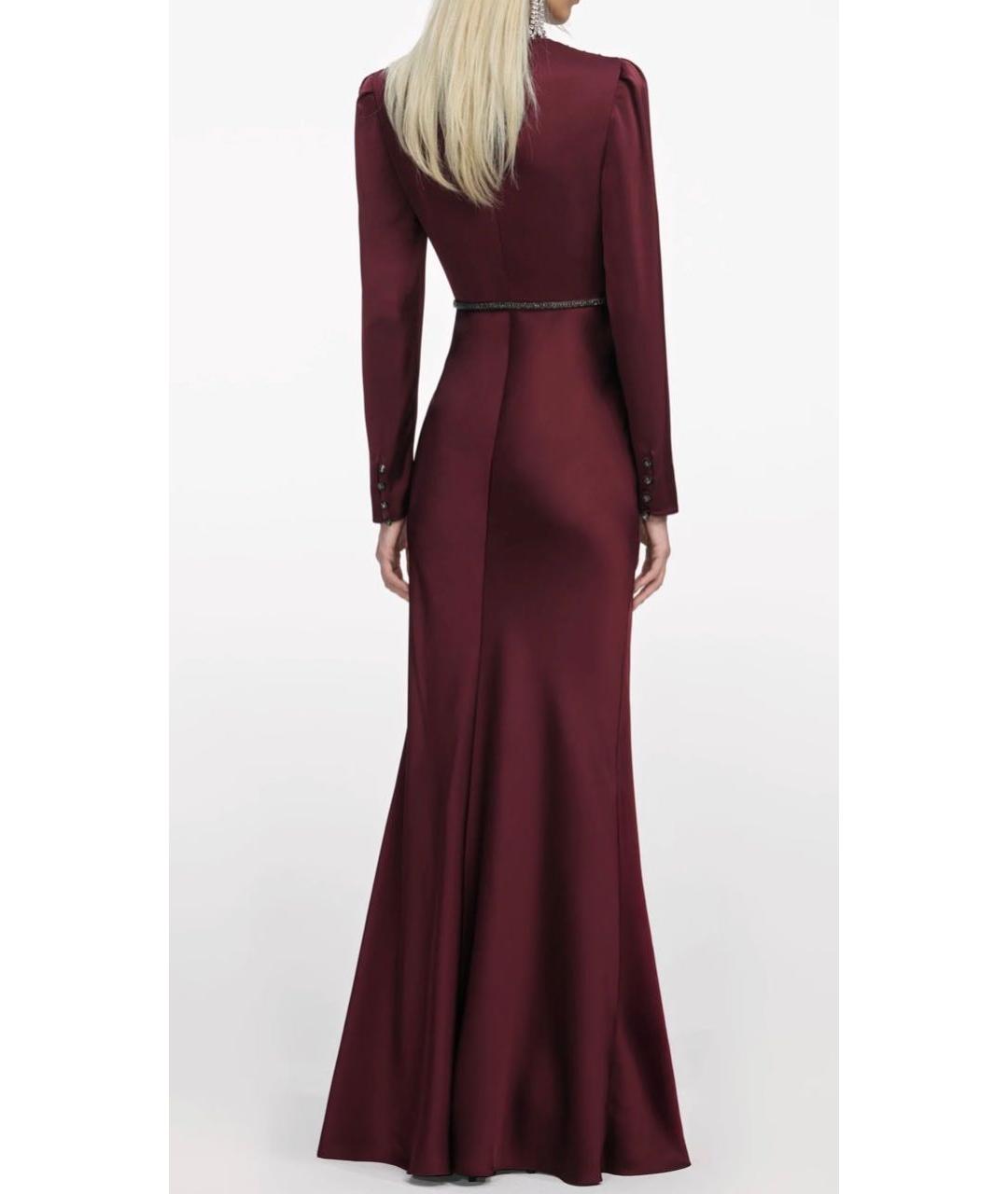 SELF-PORTRAIT Бордовое полиэстеровое вечернее платье, фото 2