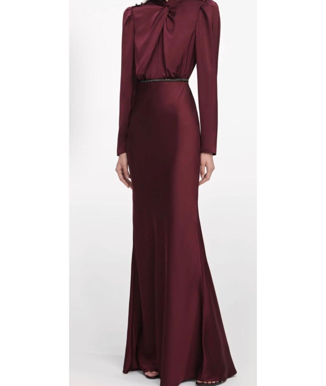 SELF-PORTRAIT Бордовое полиэстеровое вечернее платье, фото 3