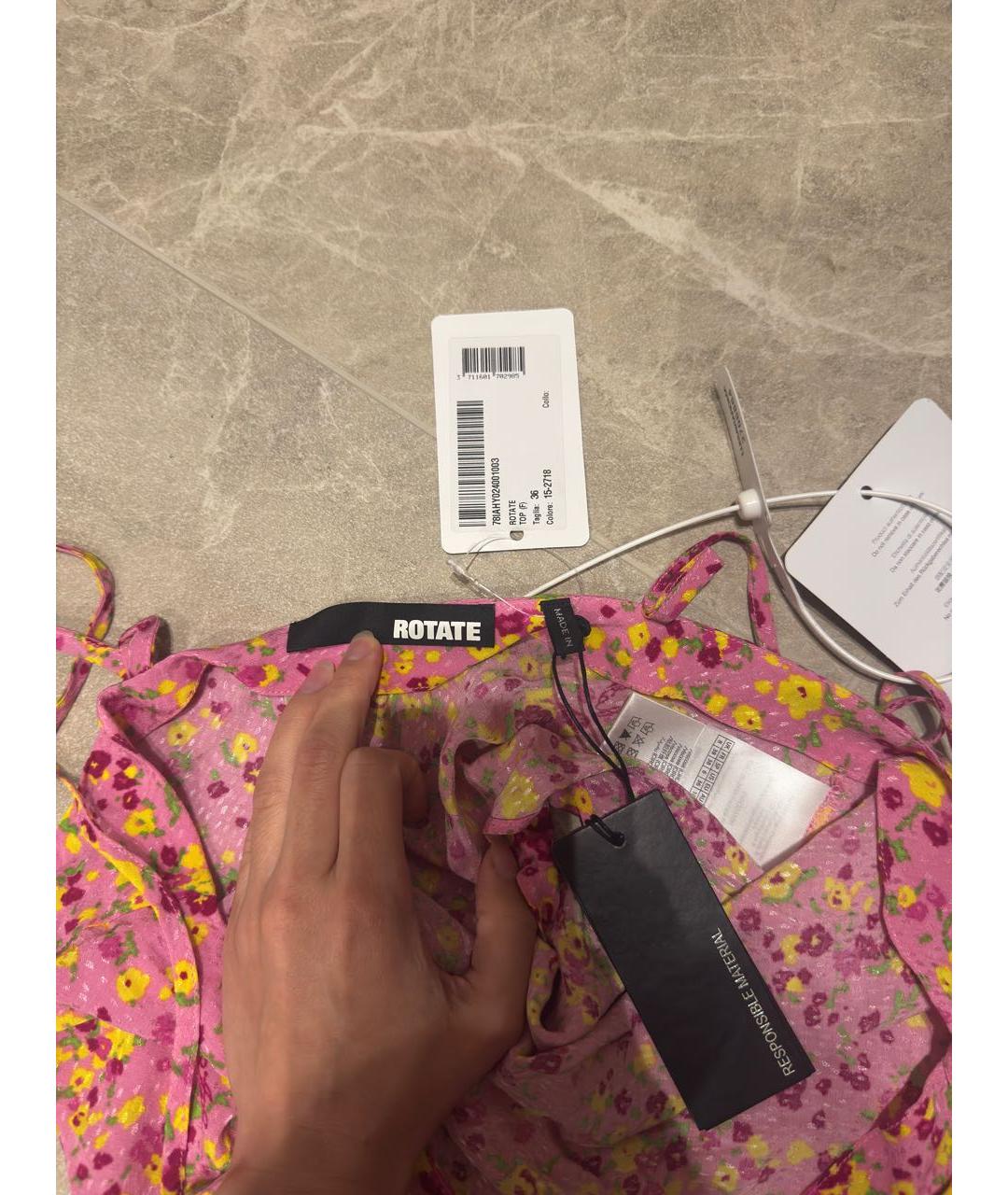 ROTATE Розовая вискозная майка, фото 5