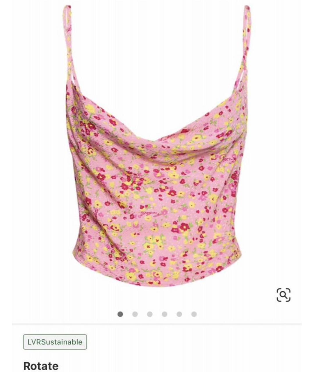 ROTATE Розовая вискозная майка, фото 9