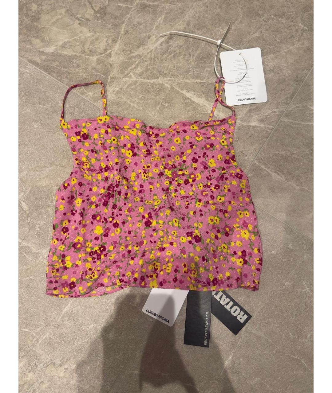 ROTATE Розовая вискозная майка, фото 4