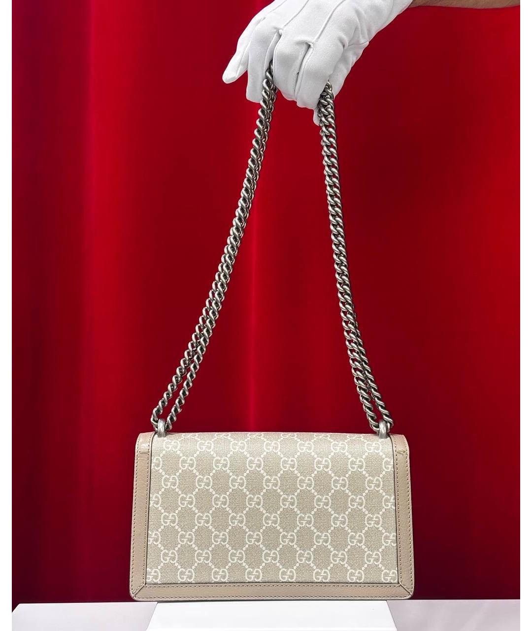 PRADA Бежевая кожаная сумка через плечо, фото 4