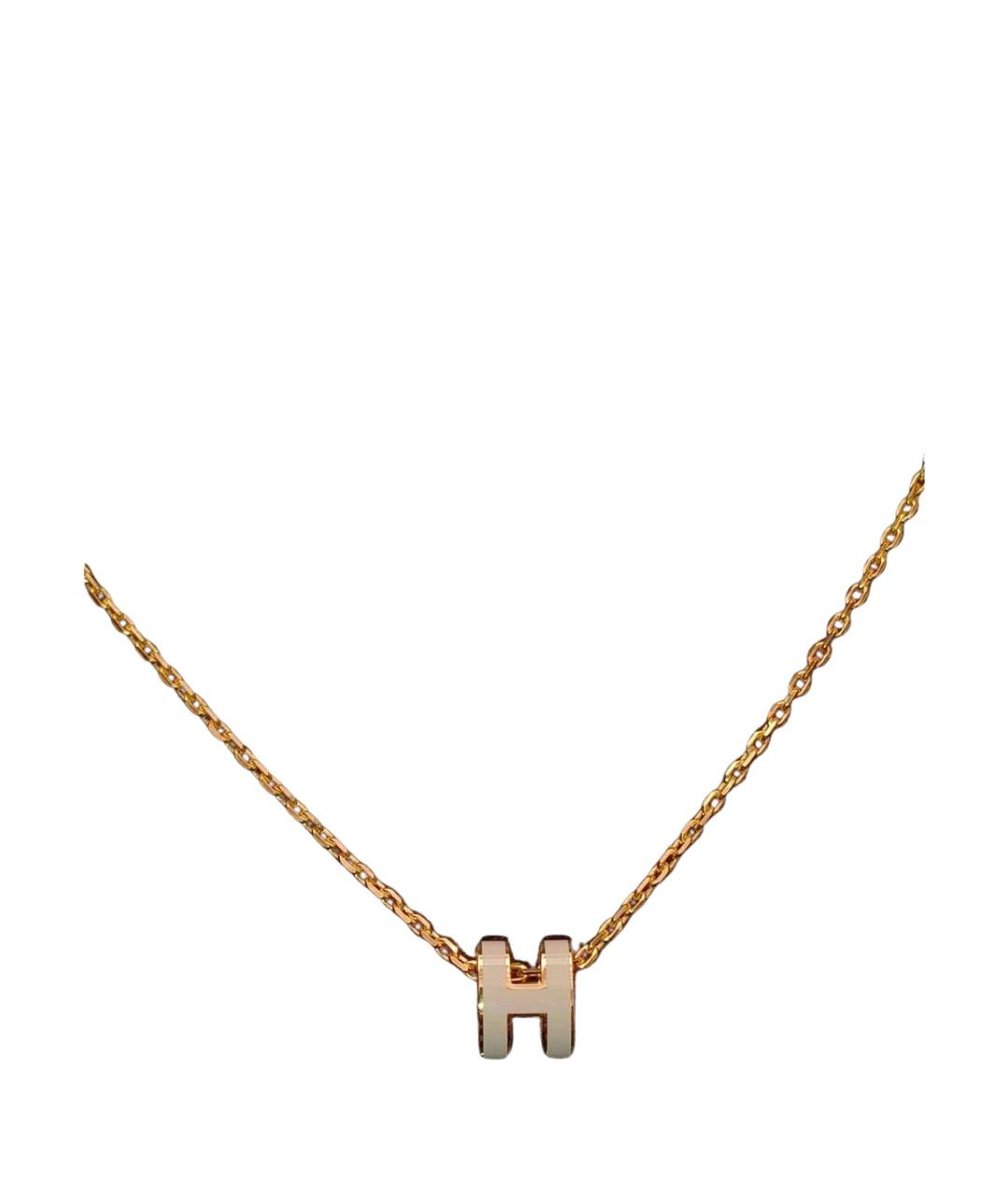 HERMES Розовая металлическая подвеска, фото 1