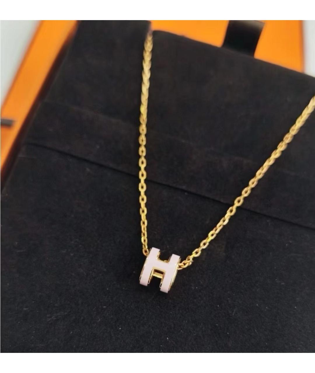 HERMES Розовая металлическая подвеска, фото 2