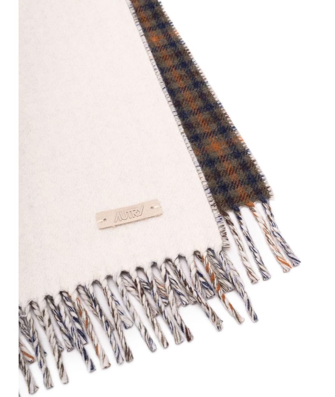 AUTRY Коричневый шерстяной шарф, фото 3