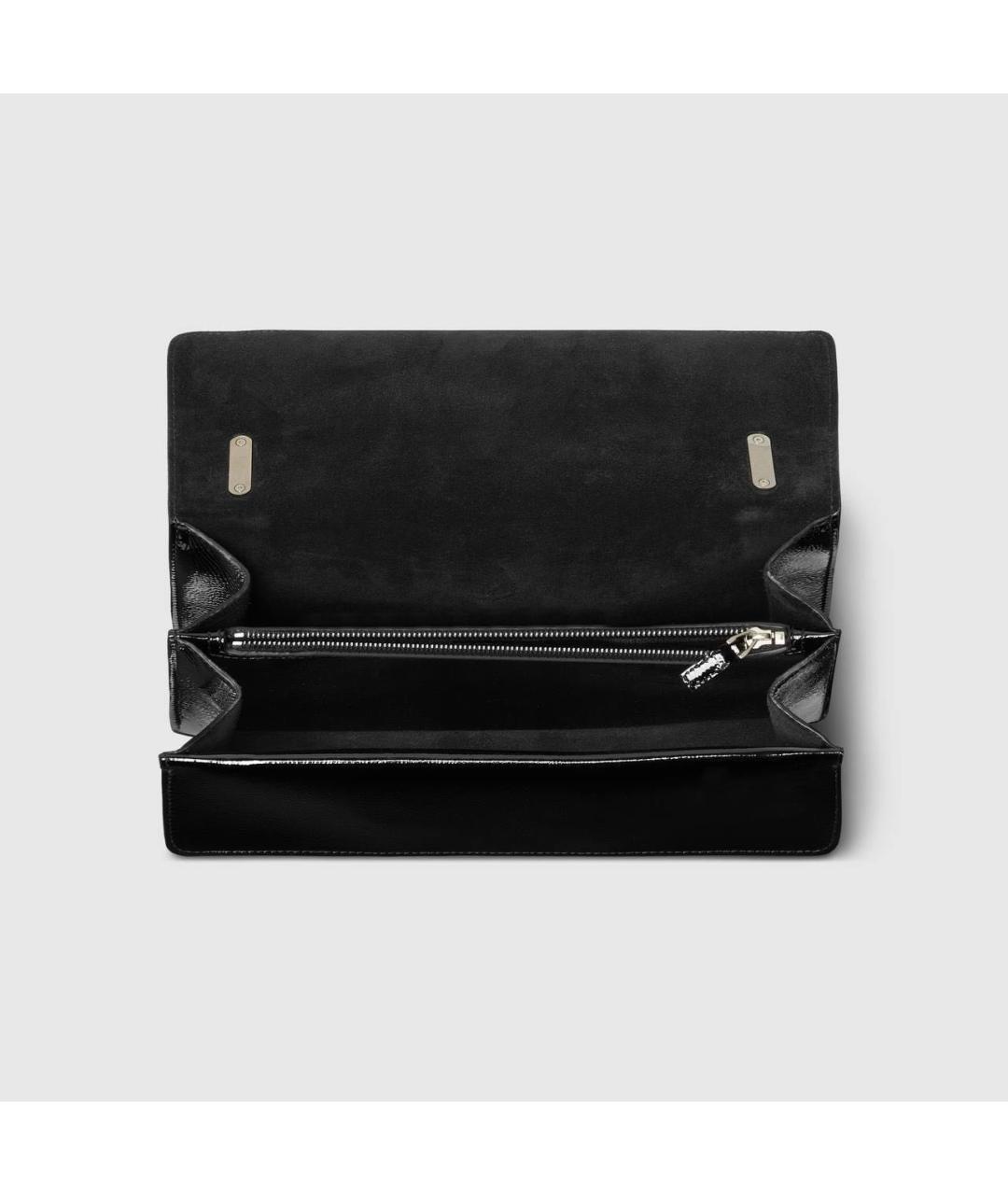 GUCCI Черная кожаная сумка через плечо, фото 4