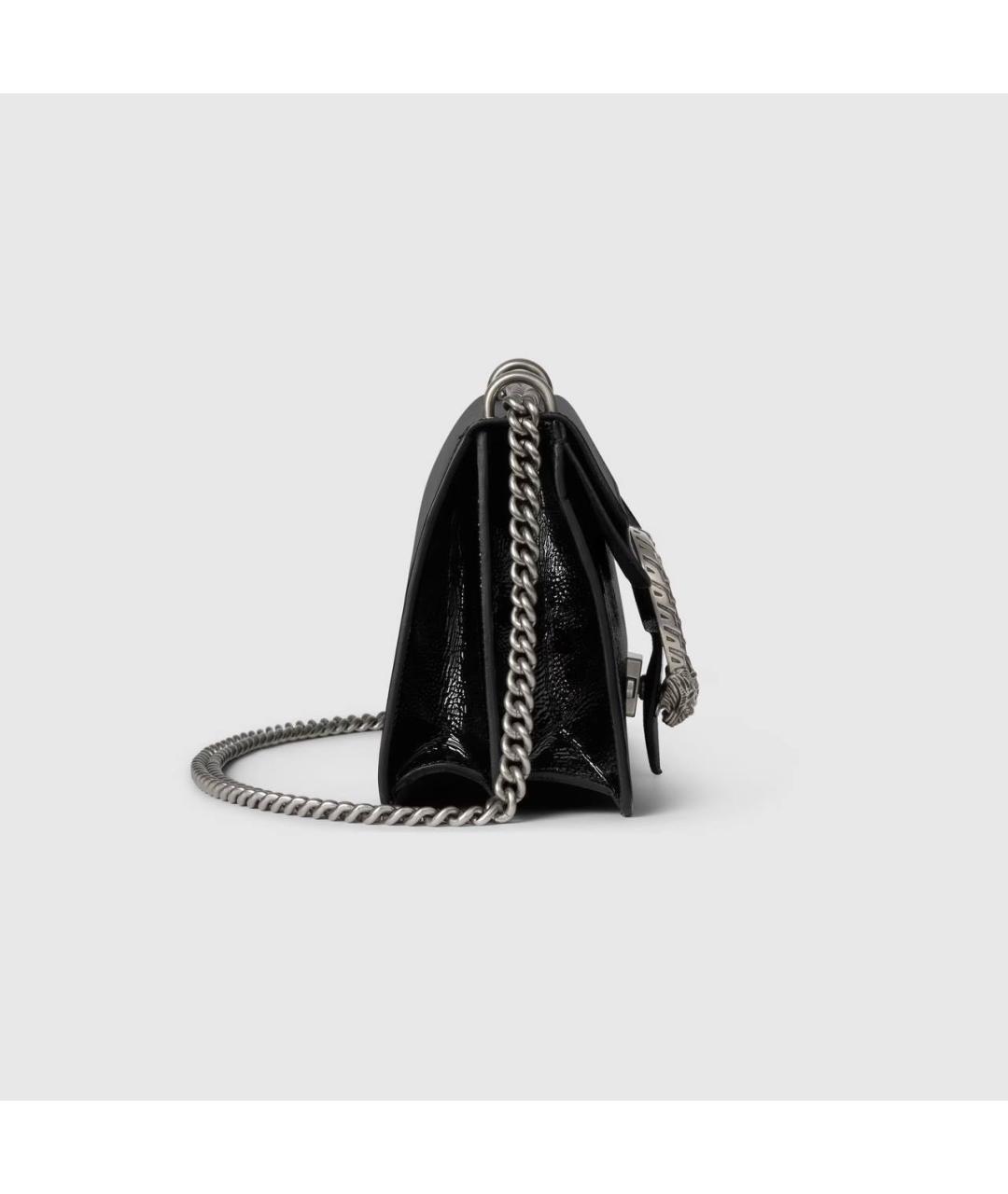 GUCCI Черная кожаная сумка через плечо, фото 3