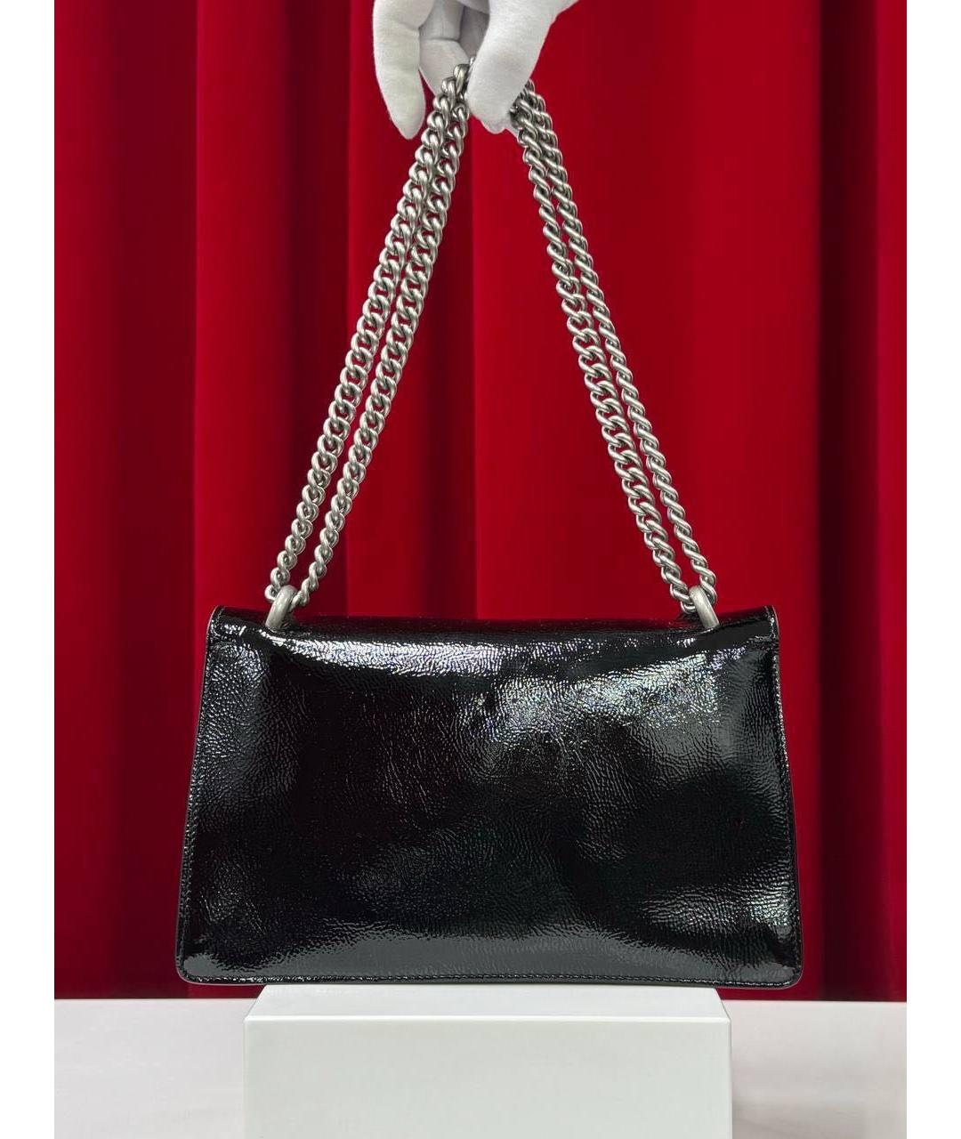 GUCCI Черная кожаная сумка через плечо, фото 7