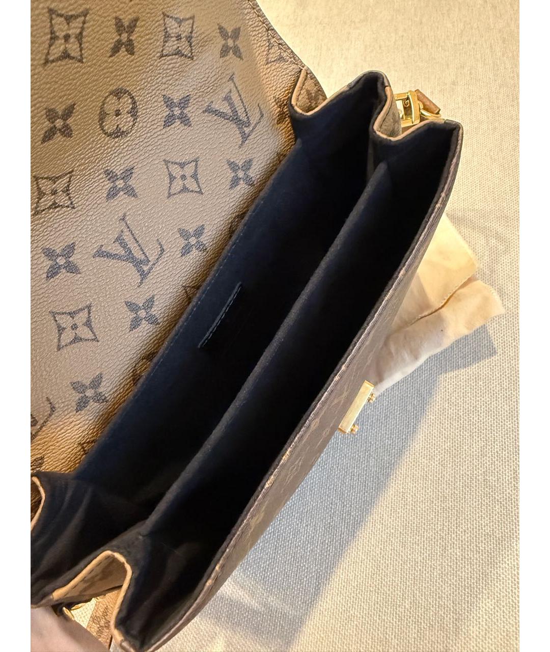 LOUIS VUITTON Коричневая кожаная сумка через плечо, фото 3