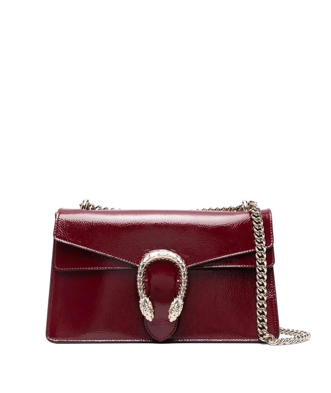 GUCCI Красная кожаная сумка через плечо, фото 7