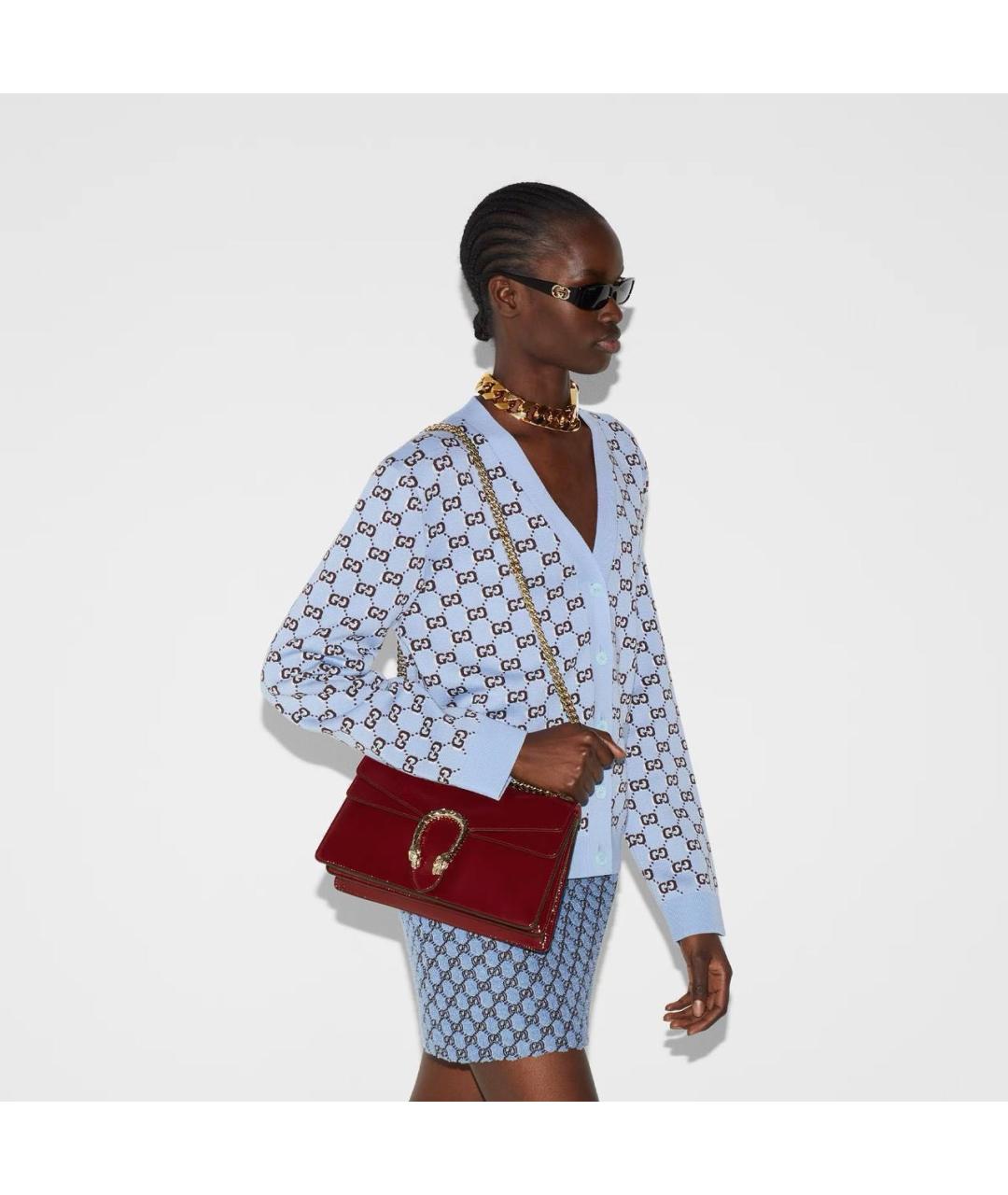 GUCCI Красная кожаная сумка через плечо, фото 4