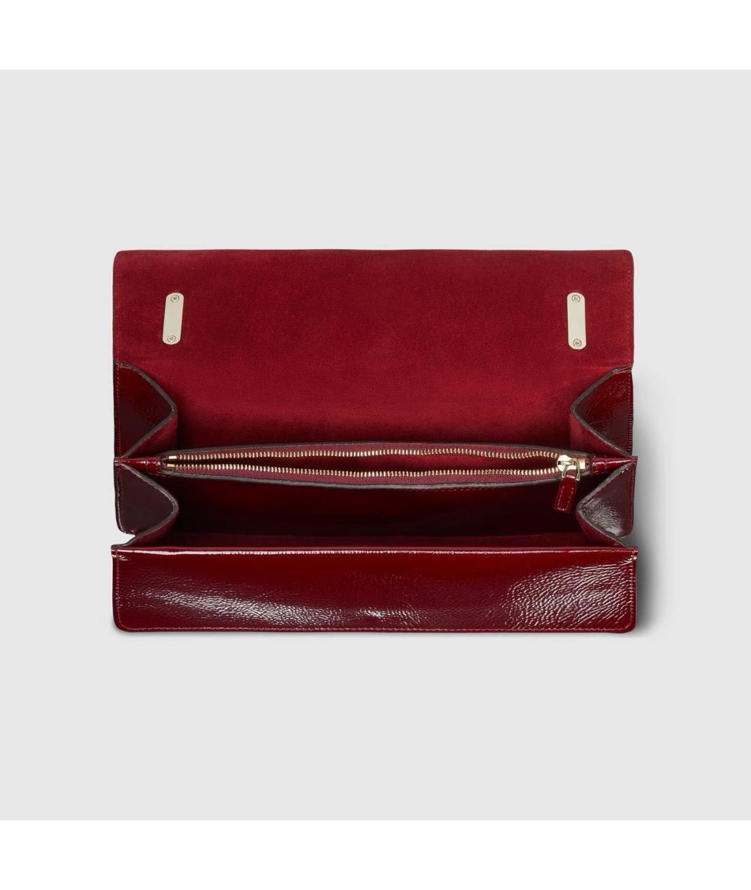 GUCCI Красная кожаная сумка через плечо, фото 3