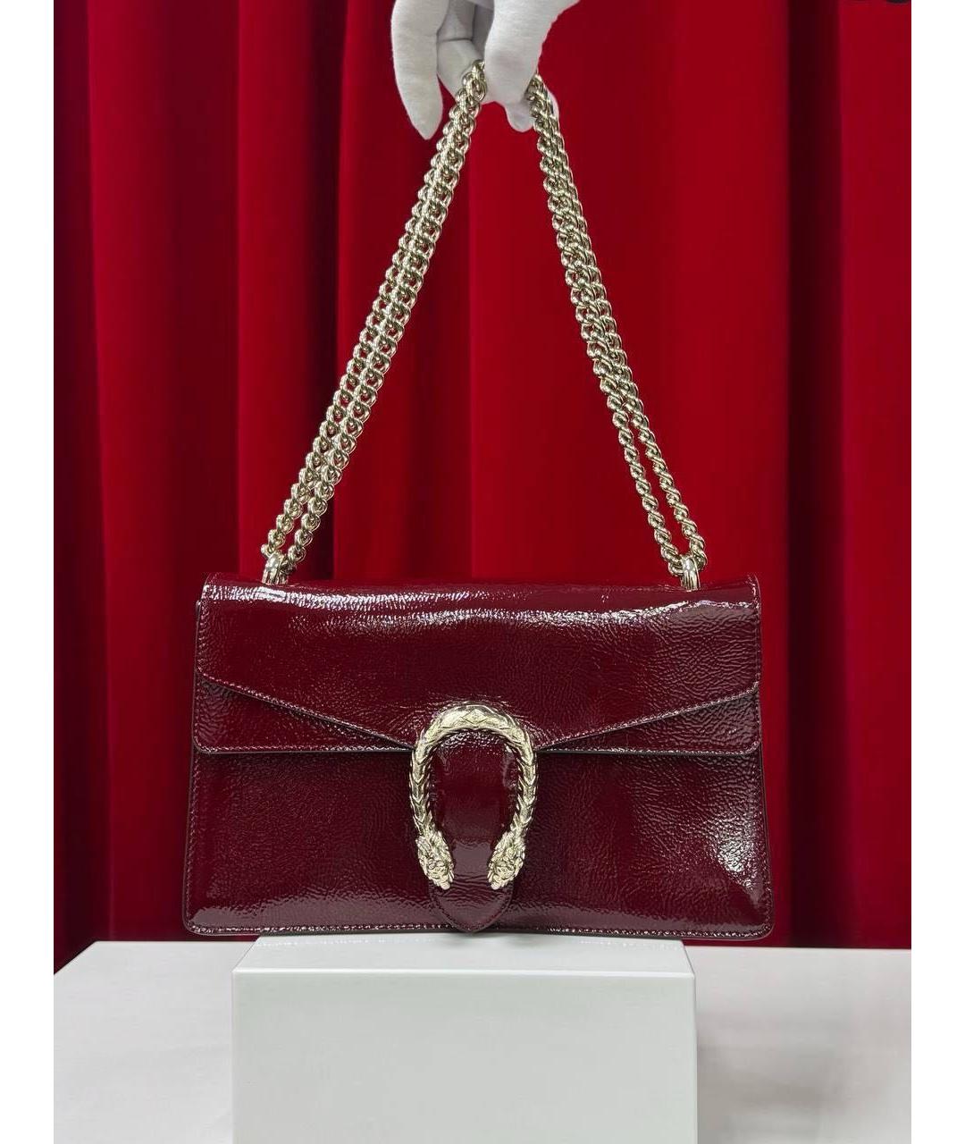 GUCCI Красная кожаная сумка через плечо, фото 5