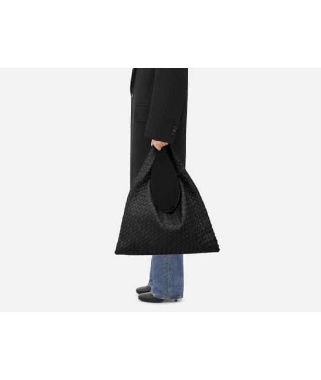 BOTTEGA VENETA Черная кожаная сумка с короткими ручками, фото 8