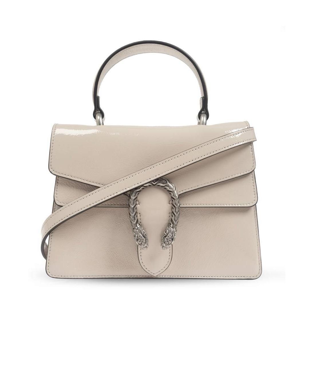 GUCCI Бежевая кожаная сумка через плечо, фото 6