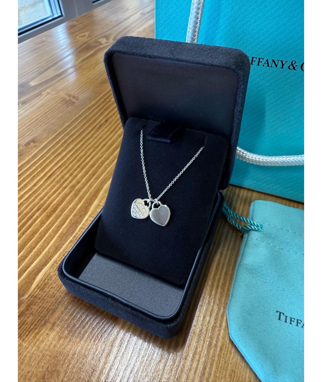 TIFFANY&CO Белая серебряная подвеска, фото 3