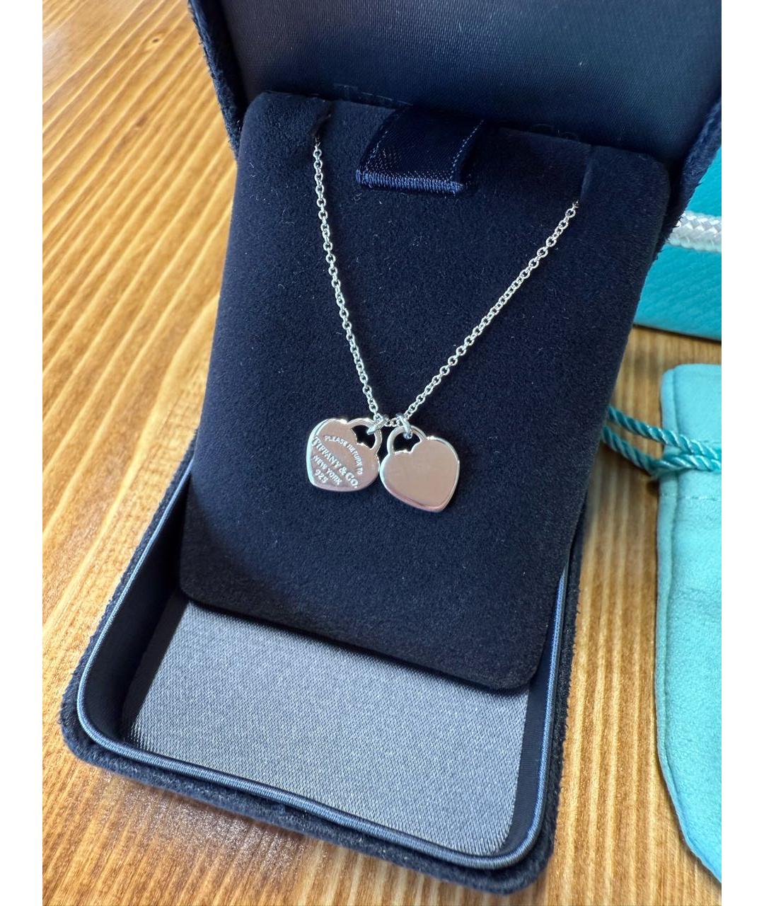 TIFFANY&CO Белая серебряная подвеска, фото 4