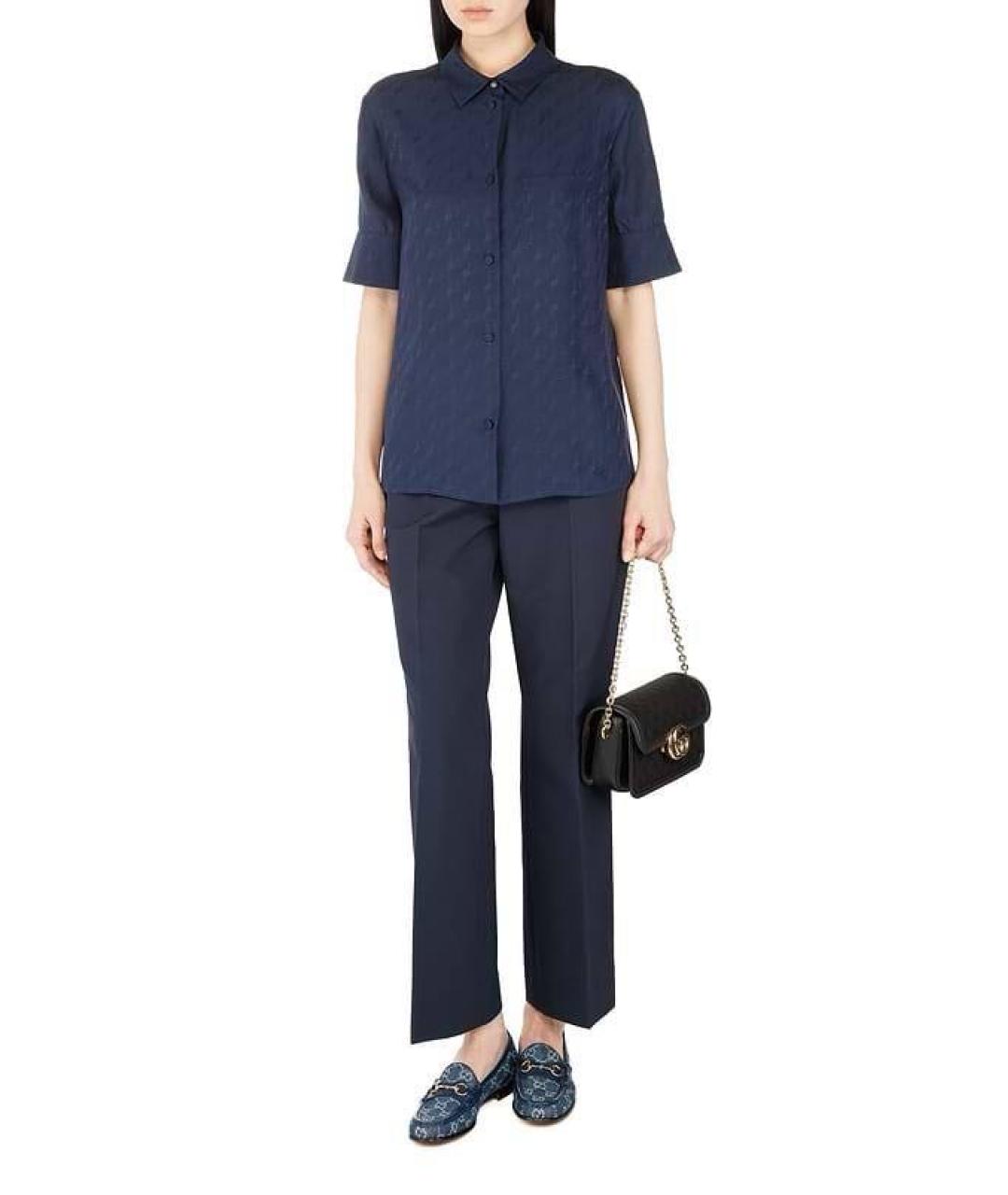 GUCCI Черная кожаная сумка через плечо, фото 4