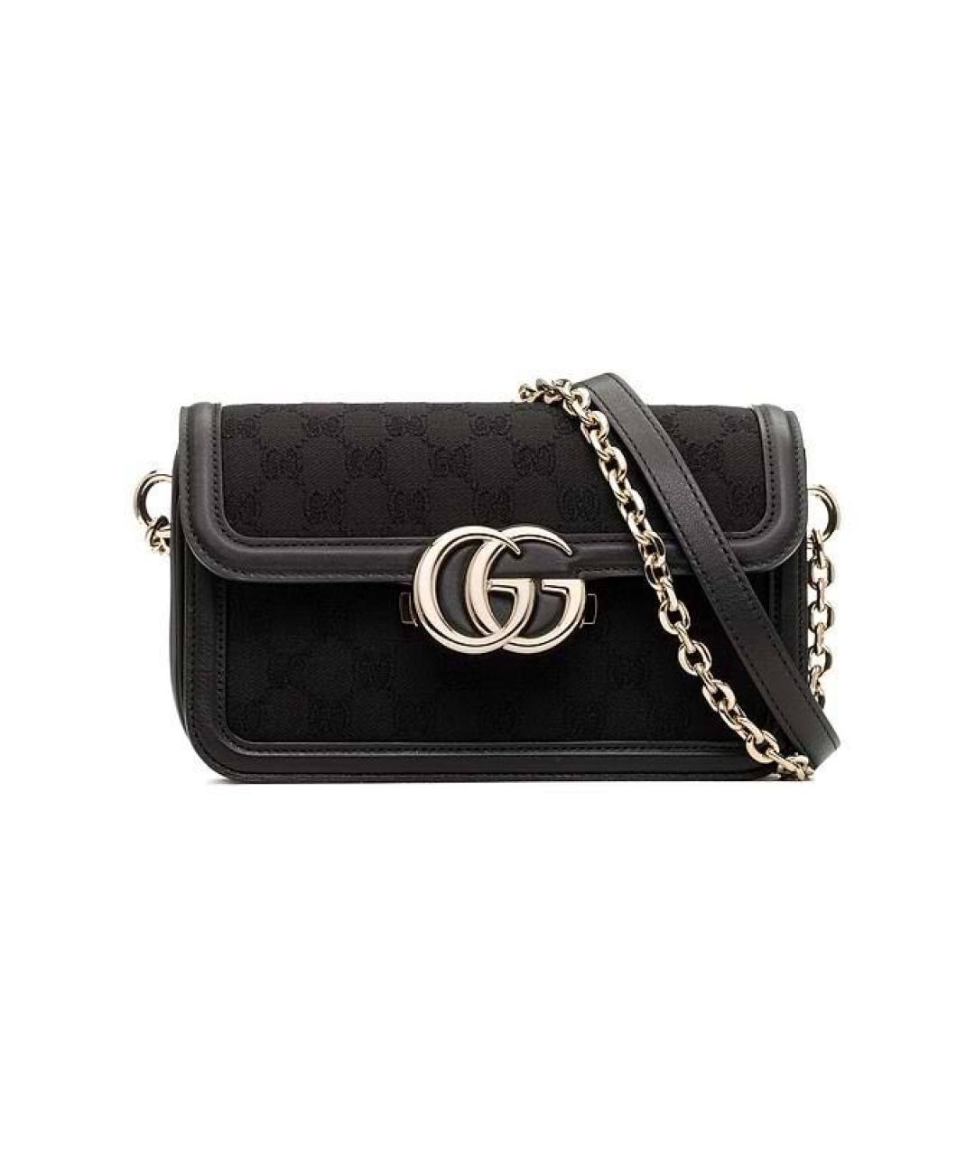 GUCCI Черная кожаная сумка через плечо, фото 7