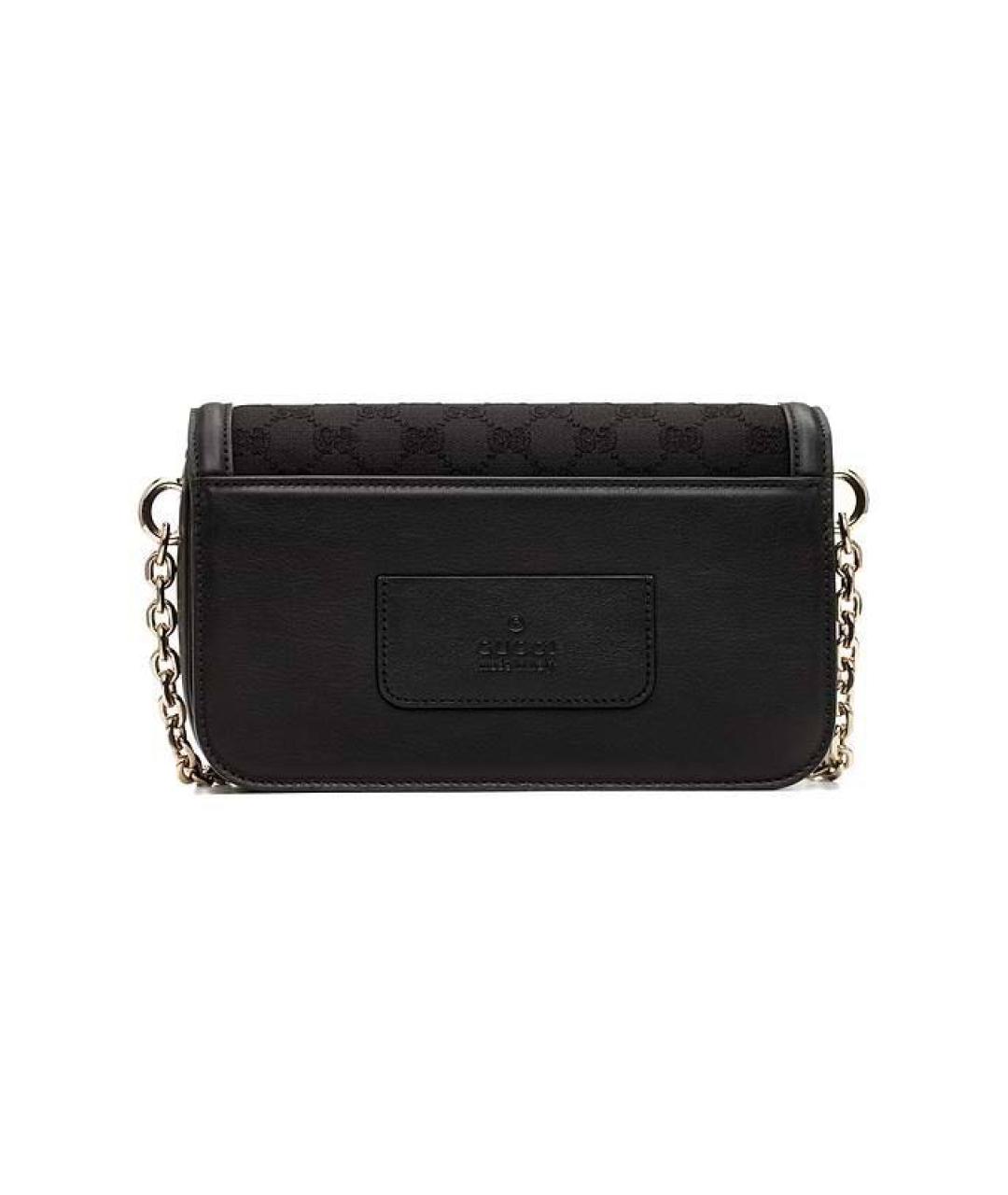 GUCCI Черная кожаная сумка через плечо, фото 2