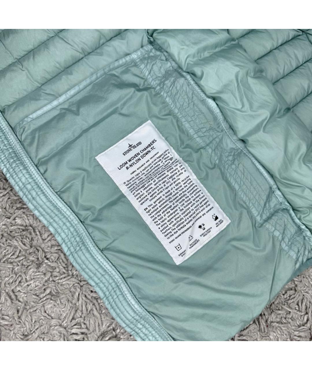 STONE ISLAND Бирюзовый пуховик, фото 5