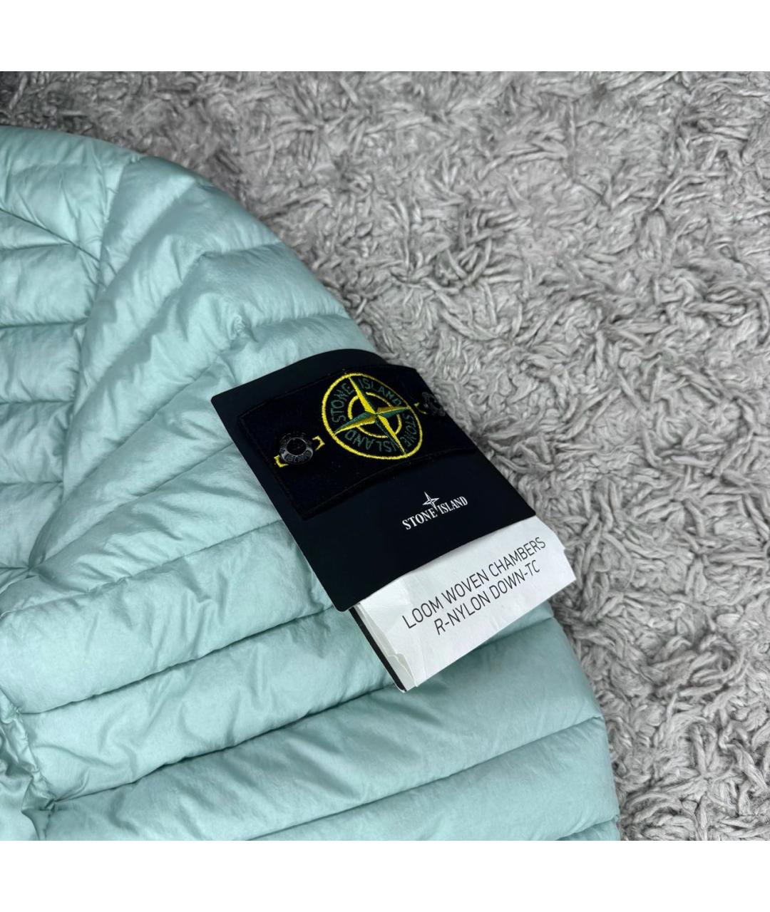STONE ISLAND Бирюзовый пуховик, фото 2