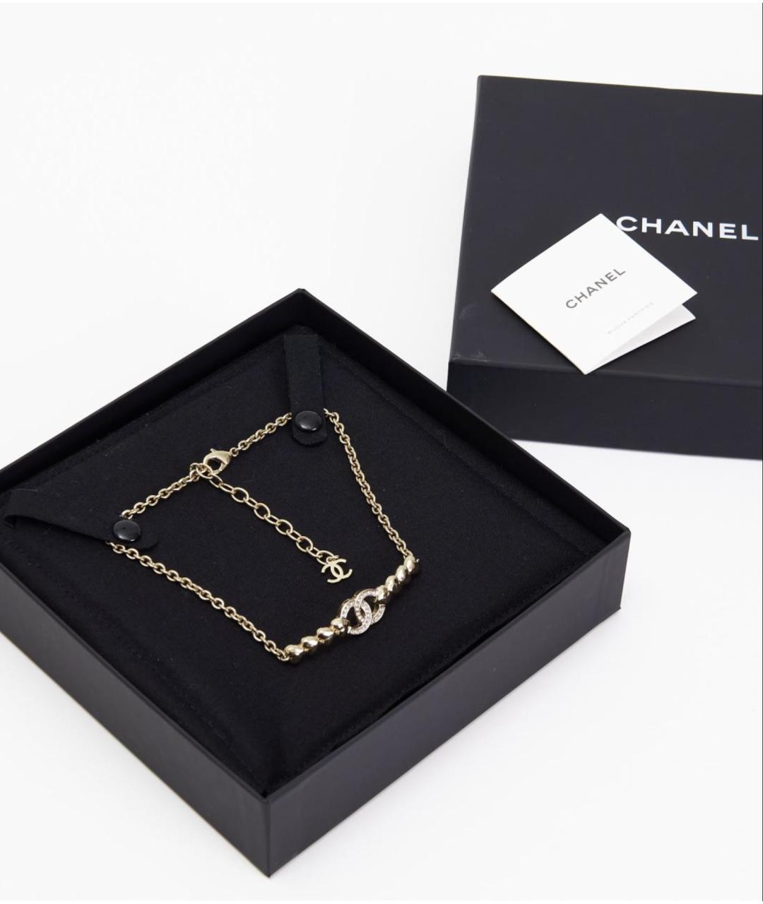 CHANEL Золотое металлическое колье, фото 3