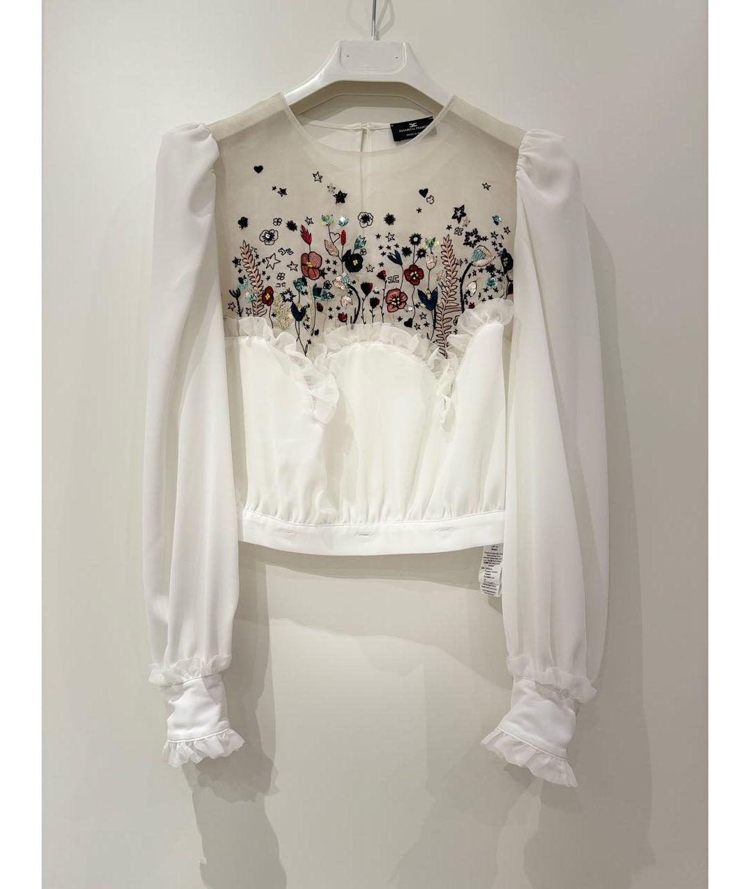 ELISABETTA FRANCHI Белый полиэстеровый комбинезон, фото 4