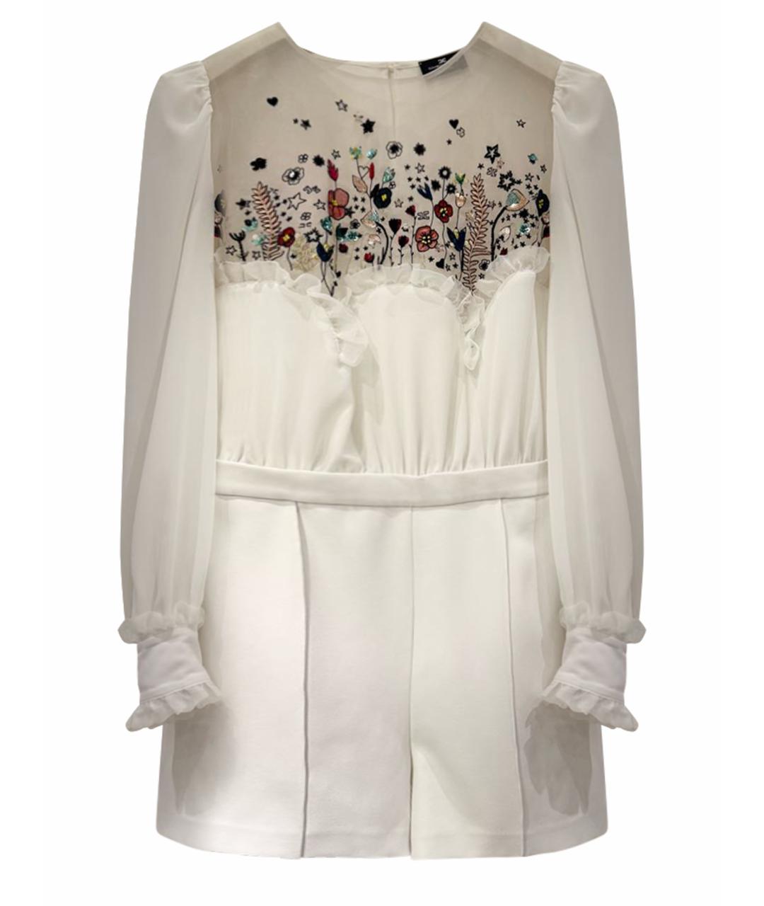 ELISABETTA FRANCHI Белый полиэстеровый комбинезон, фото 1