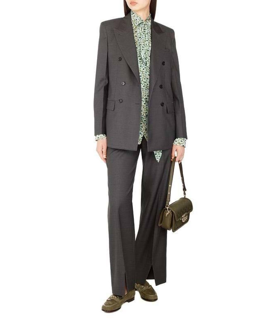 GUCCI Хаки кожаная сумка через плечо, фото 4