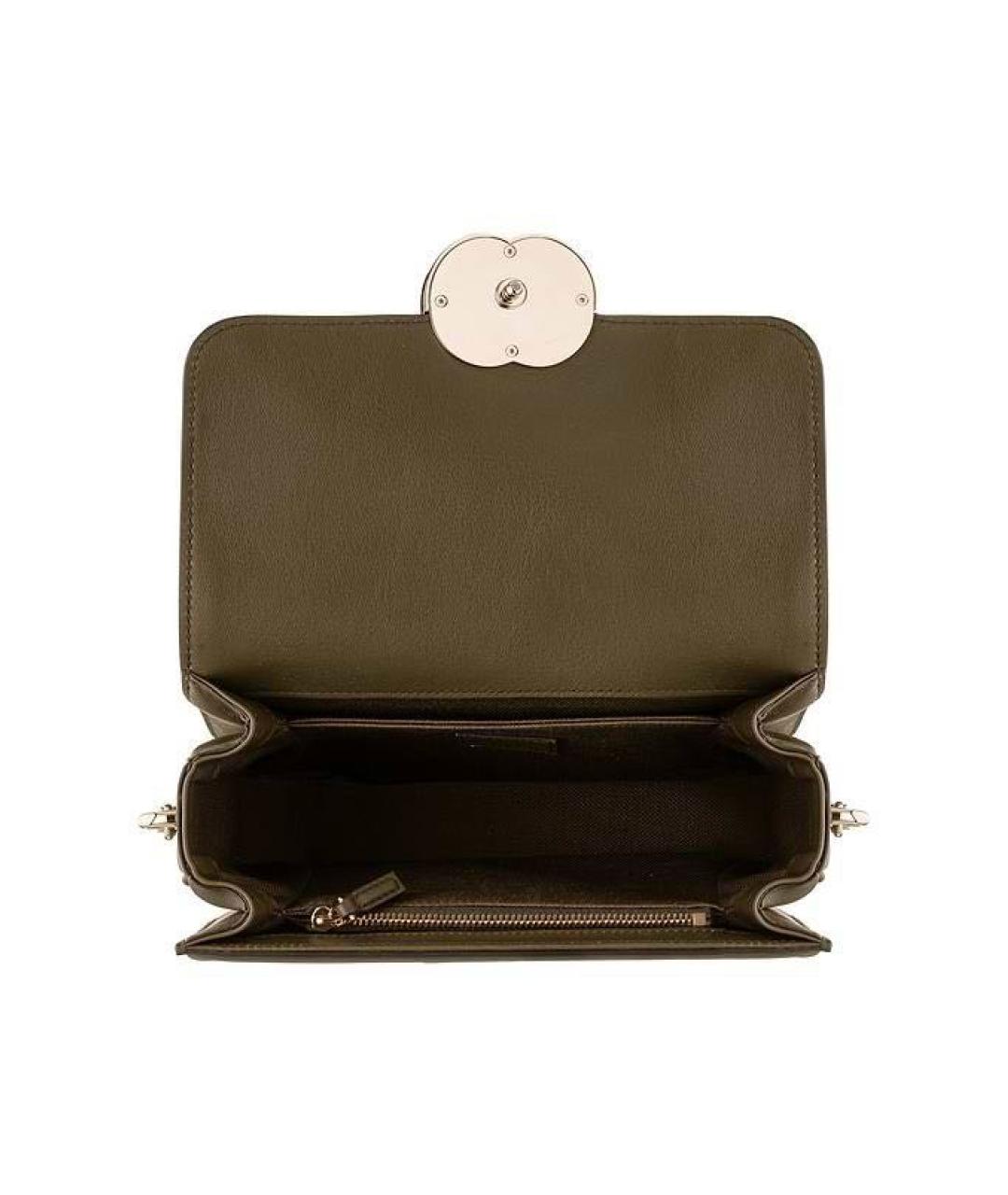 GUCCI Хаки кожаная сумка через плечо, фото 3