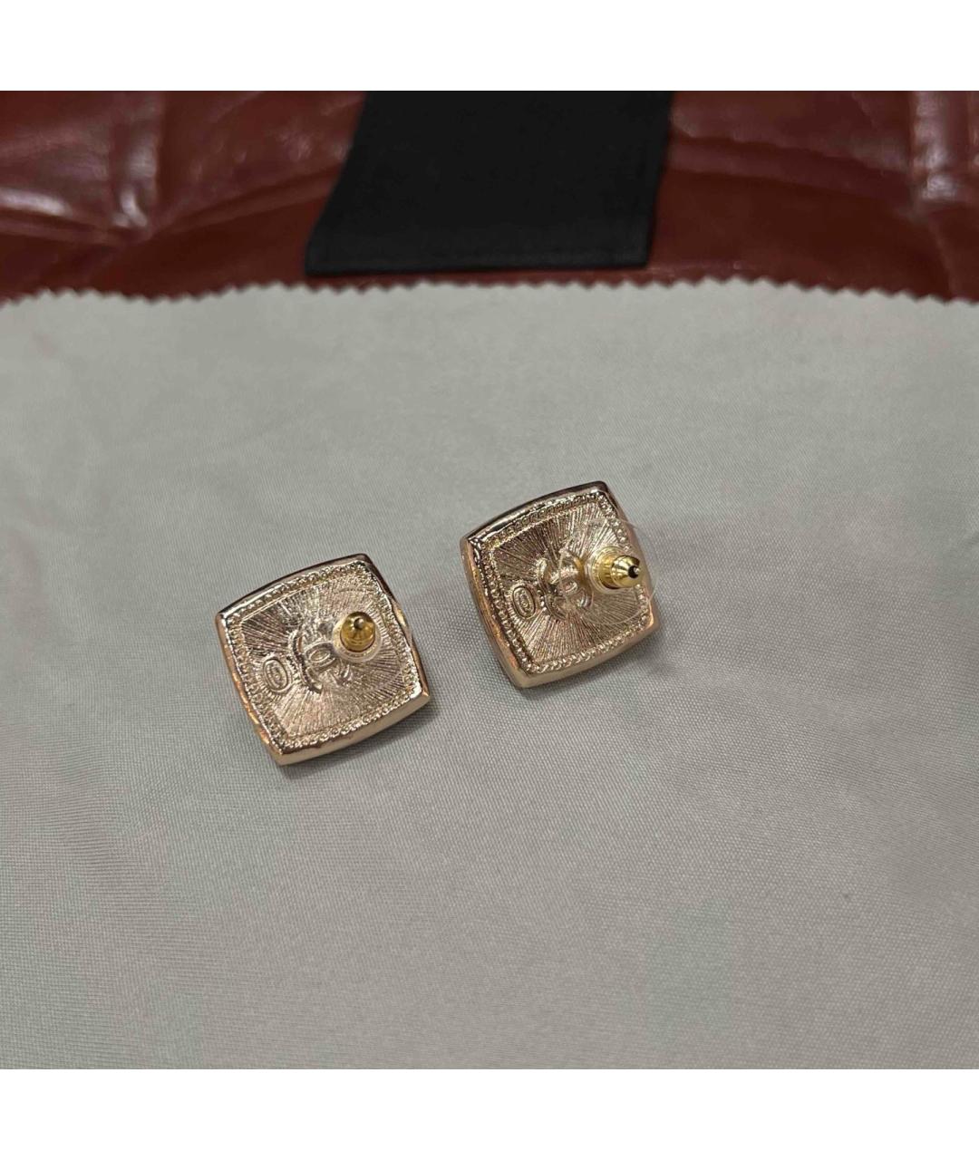 CHANEL Красные металлические серьги, фото 9