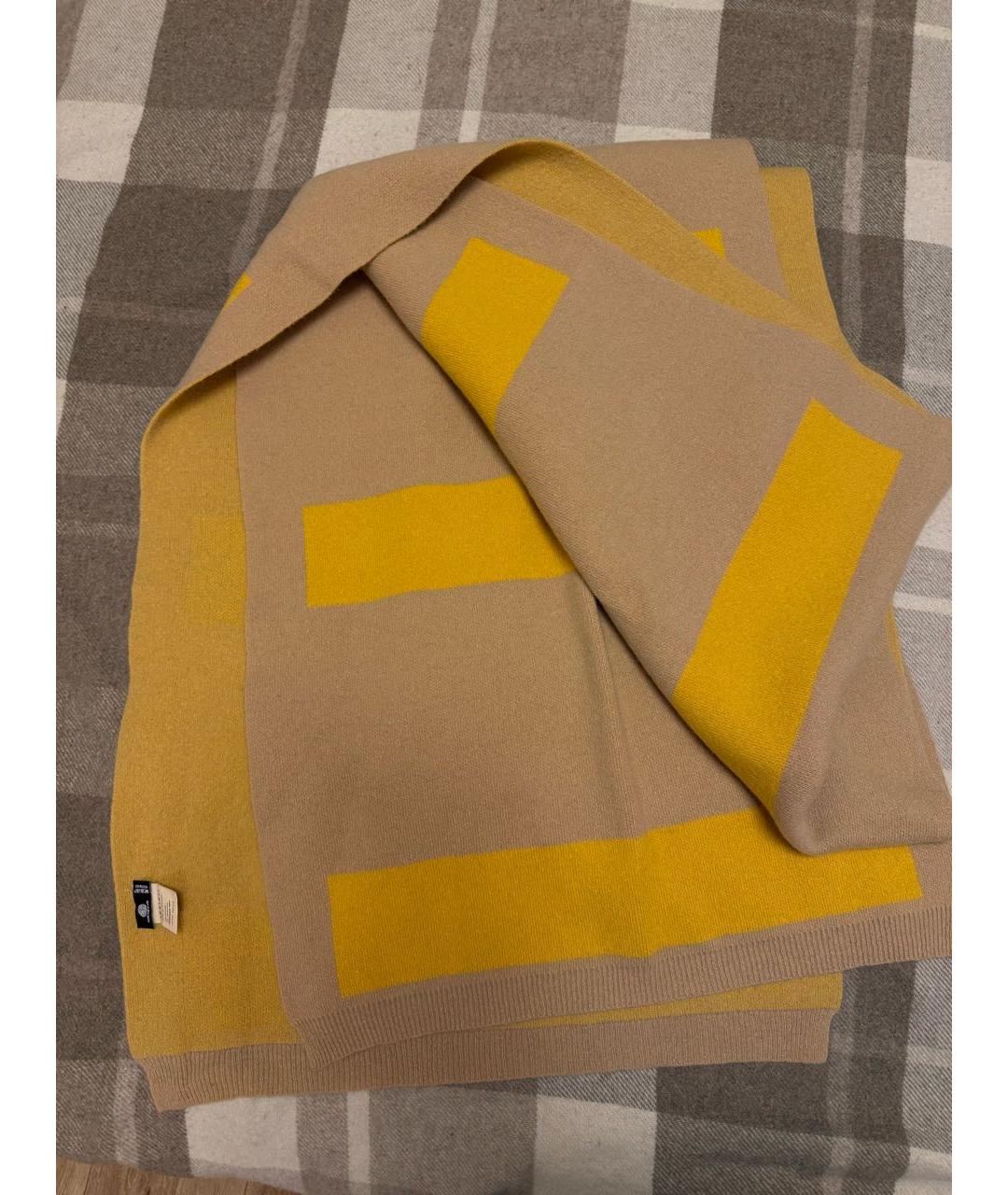 INUIKII Бежевый шерстяной шарф, фото 2