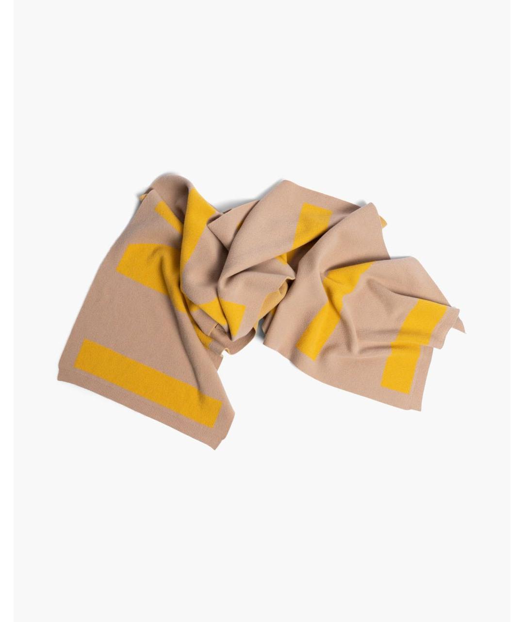 INUIKII Бежевый шерстяной шарф, фото 5