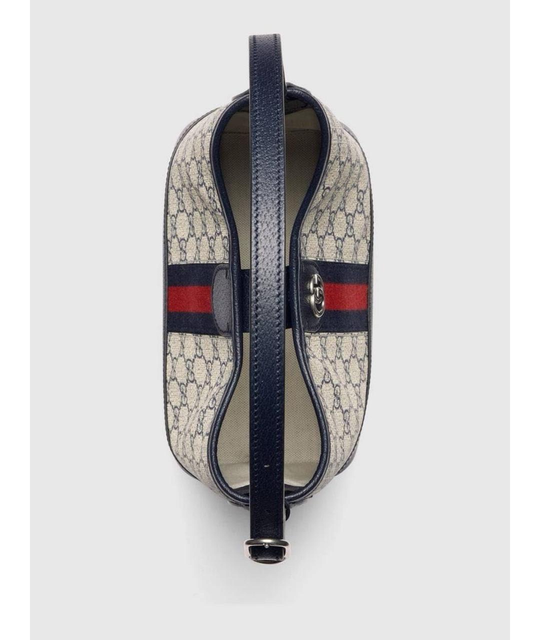 GUCCI Темно-синяя кожаная сумка через плечо, фото 3