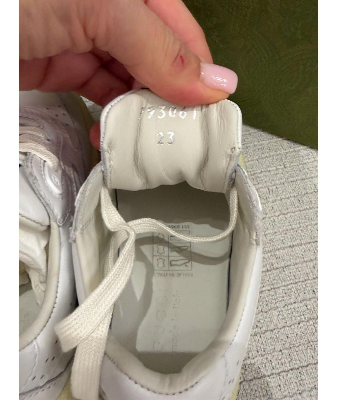 GUCCI Белые кожаные кеды, фото 4