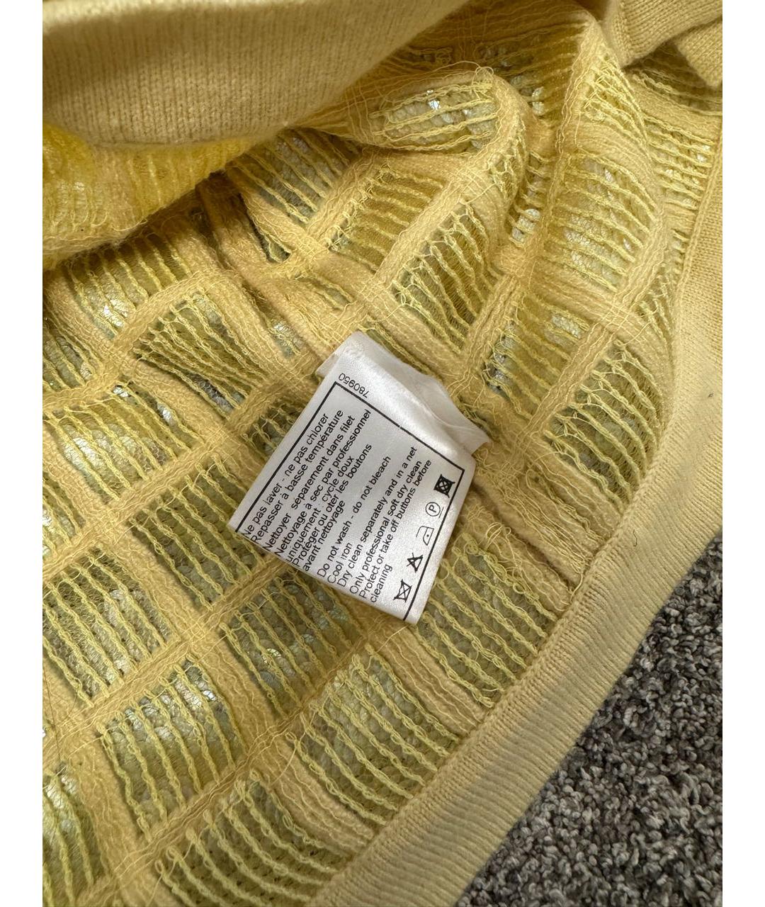CHANEL Золотой кашемировый кардиган, фото 7
