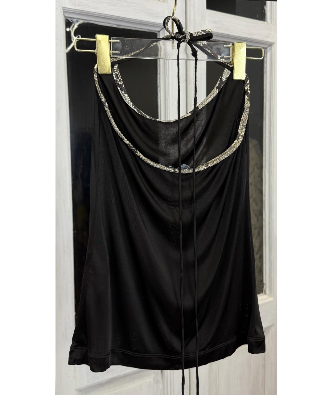 DOLCE&GABBANA Черная вискозная майка, фото 2