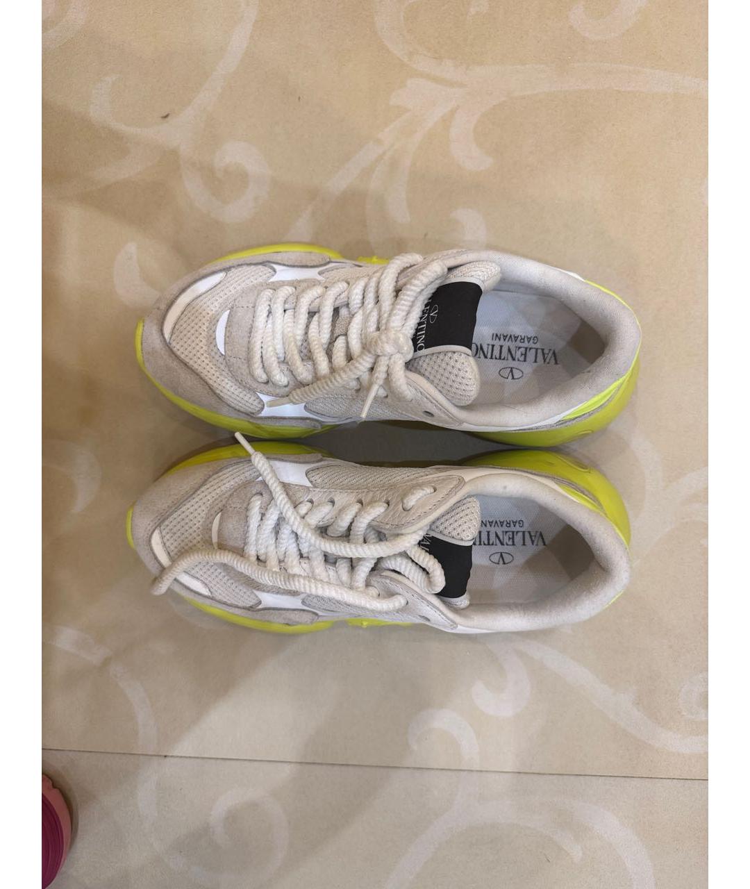 VALENTINO Белые текстильные кроссовки, фото 3