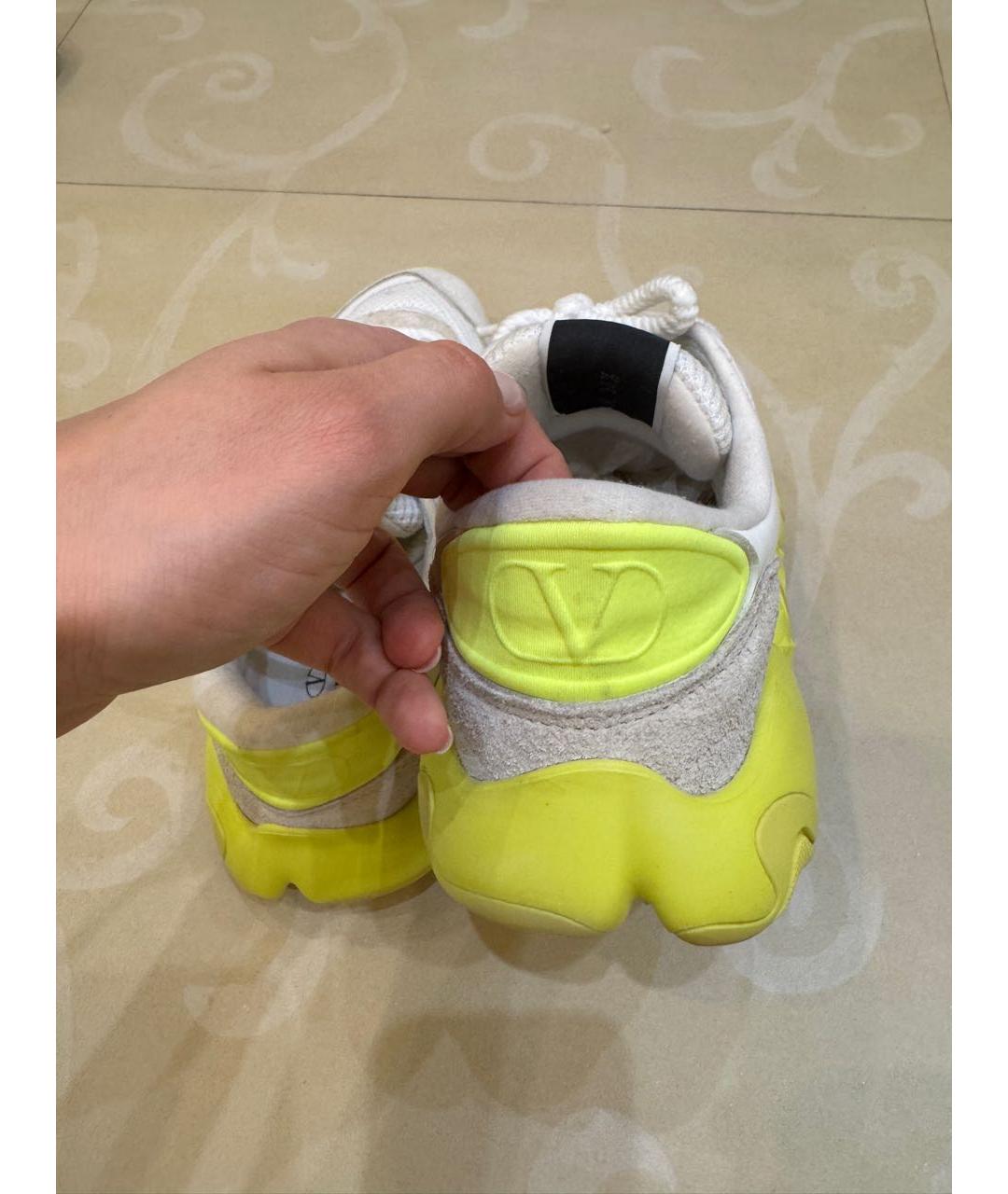 VALENTINO Белые текстильные кроссовки, фото 4