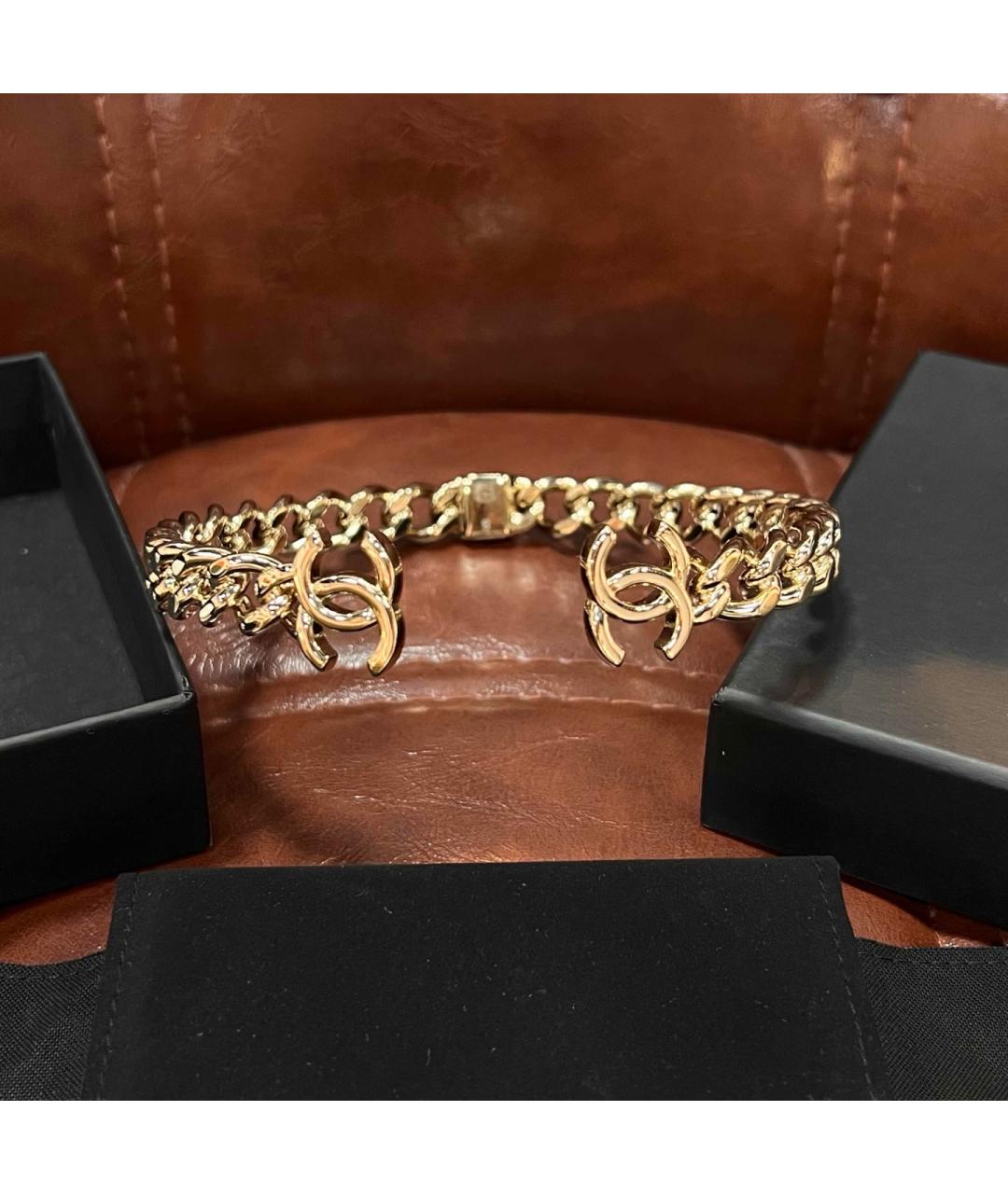 CHANEL Золотой металлический чокер, фото 5