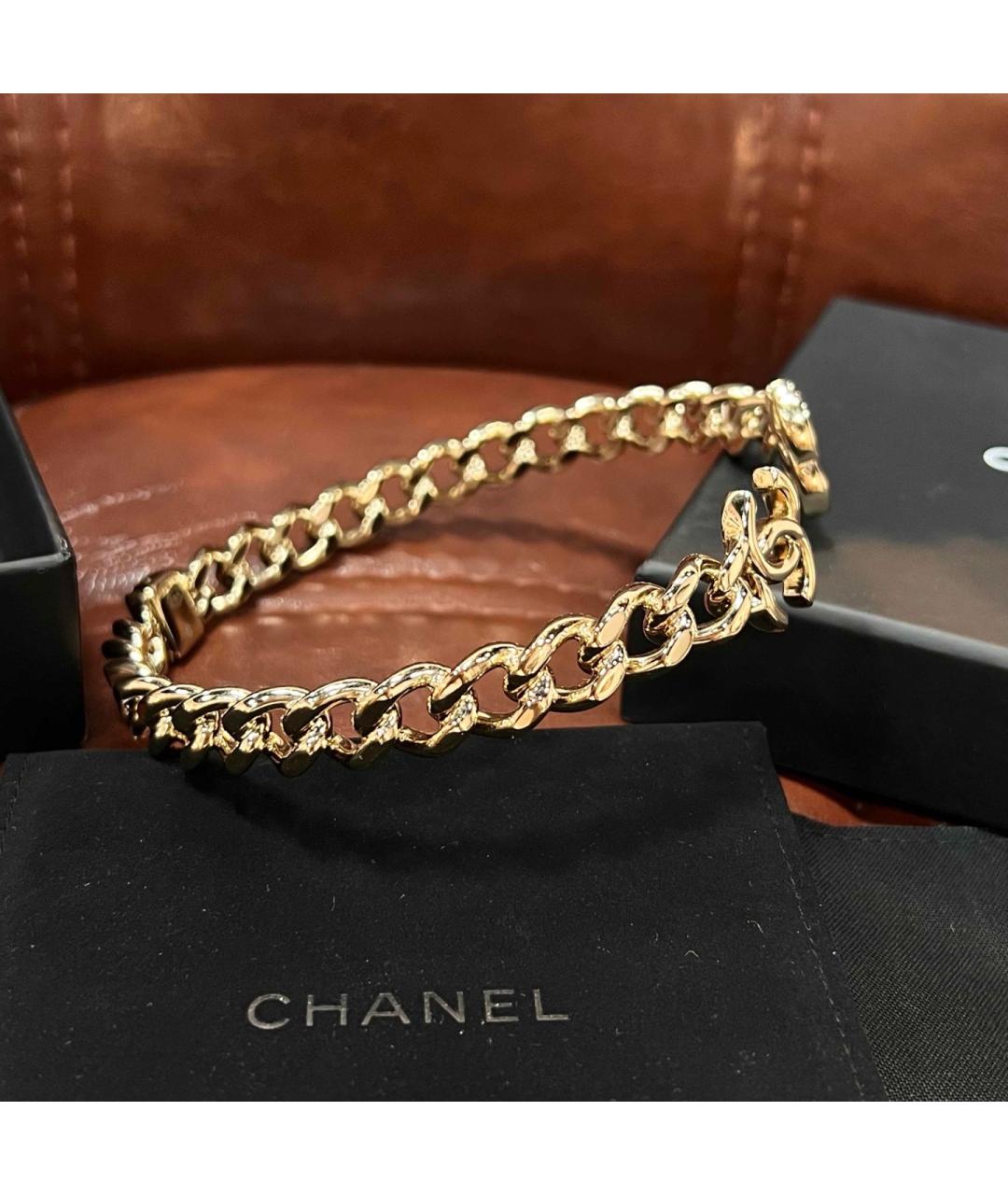 CHANEL Золотой металлический чокер, фото 6